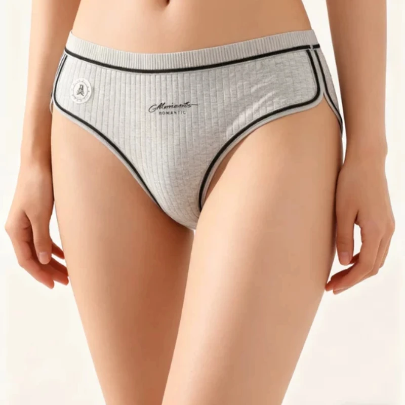3PCS/set Sports Style Cotton Women's Underwear Mid Waist Breathable Women's Shorts Sexy Plus Size Underwear XXL