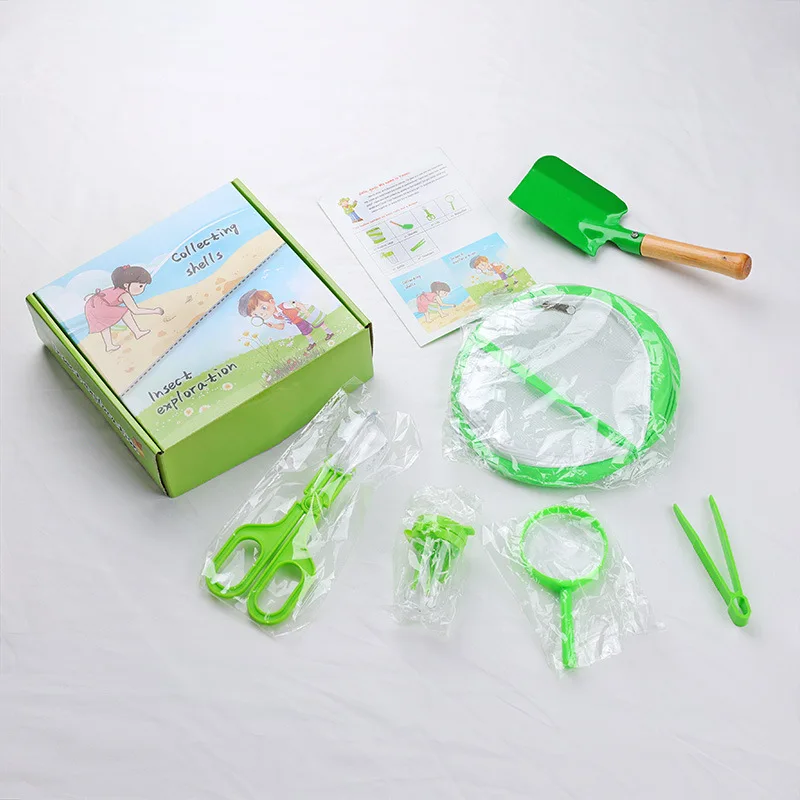 Outdoor-Abenteuer-Tools 7 stücke Insekten beobachtungs box Falt käfig Insekten haus Falle Set Kinder Wissenschaft Natur Explorations werkzeuge