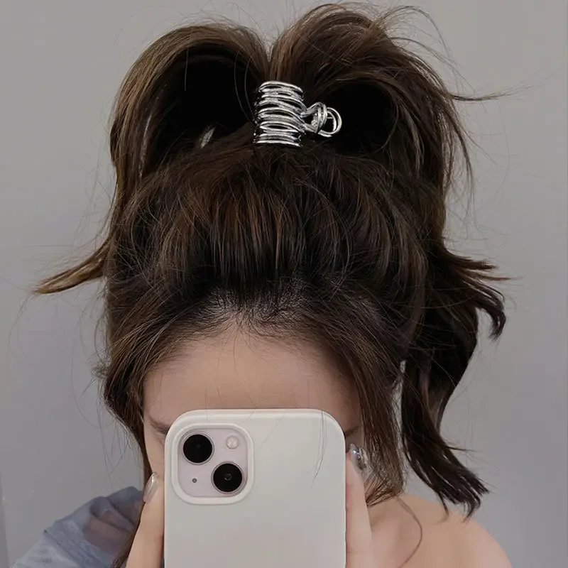 Clipe de rabo de cavalo alto para mulheres moda metal garra de cabelo meninas grampos menina fixa hairpin garra clipe acessórios para o cabelo headwear 2024