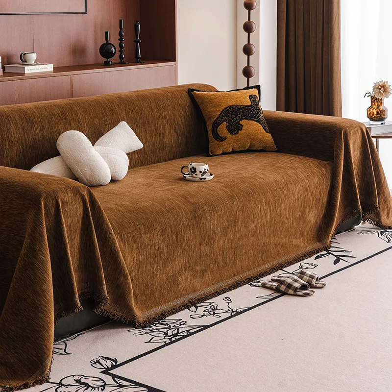 Sofa Cover Solid Color New Arrival Non Slip Full Cover Sofa Throw Blanket Cat Scratch Resistant Couch Protector For Home Decor