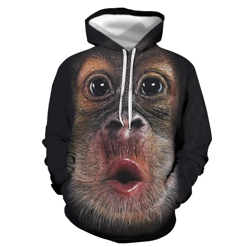 

Hoodies 3D Print Funny Monkeys Hooded Sweatshirt Boy Girl Fashion Pullover Oversized Hoodie kids Streetwear Unisex Clothes Coat