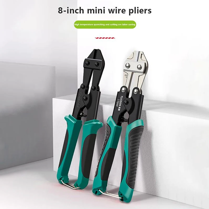 Manganese Steel Heavy Duty Bolts Cutter Wire Rope Clamp Pliers Multi-Function Hand Tools 8 Inch Mini Ratchet Cable Scissors
