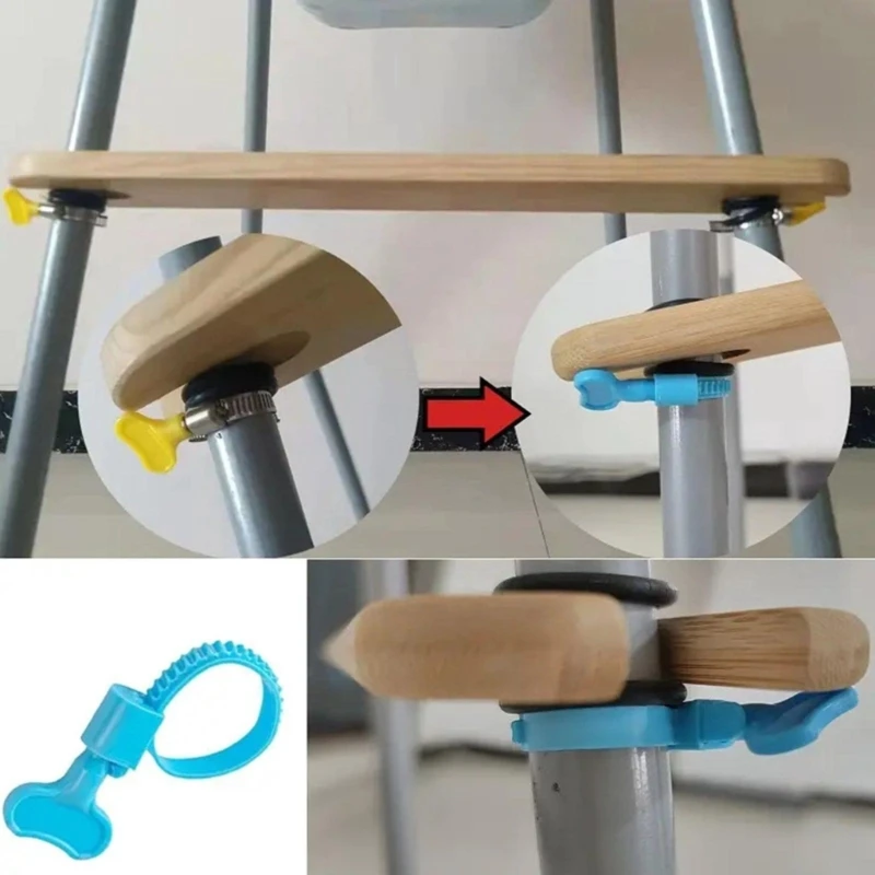 

J15U Highchairs Pedal with Rubber Rings Round Corners Universal Highchair Accessory