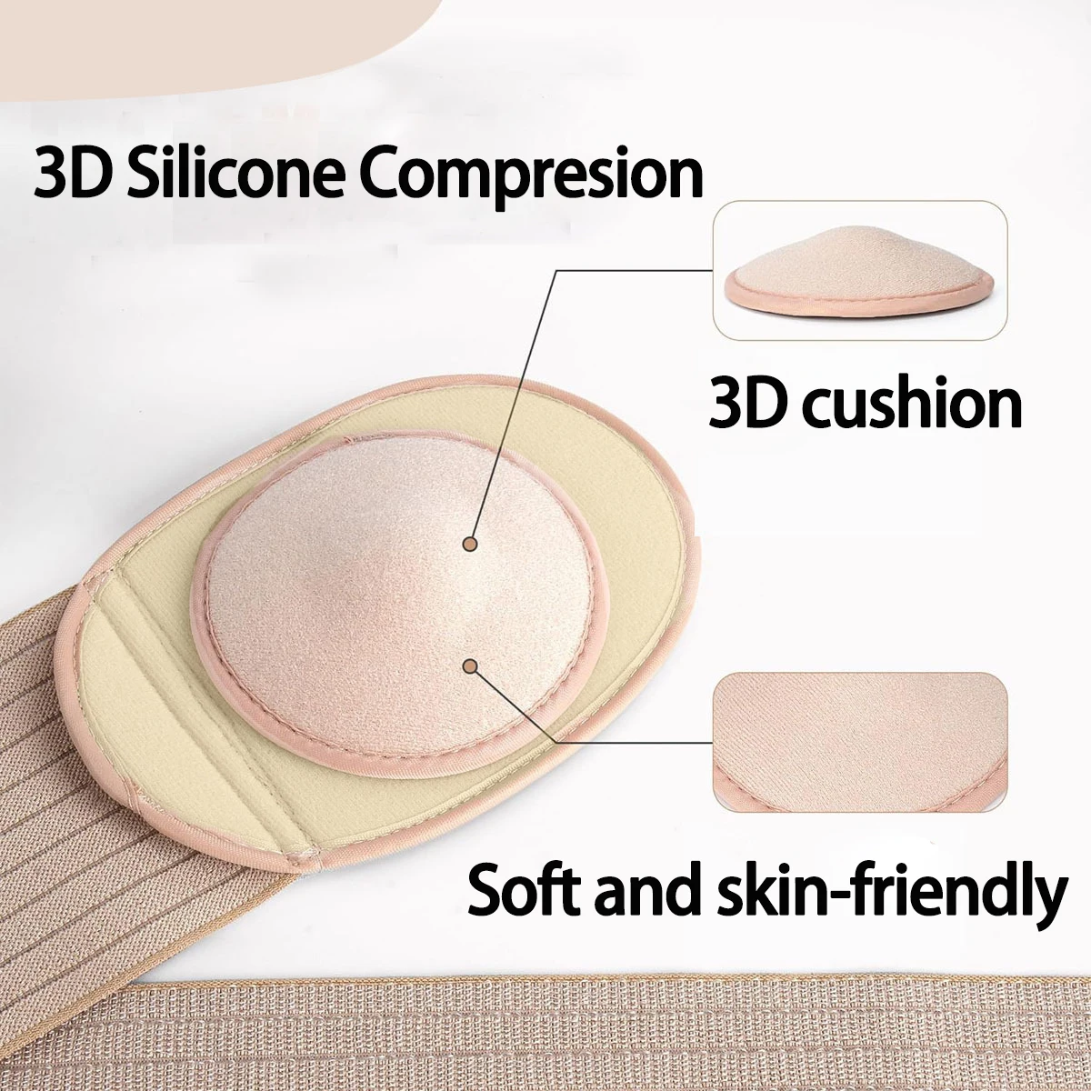 Adult Hernia Belt,Breathable Belly Button Hernia Support Brace  With Compression Pad for Small Intestine Gas and Indirect Hernia