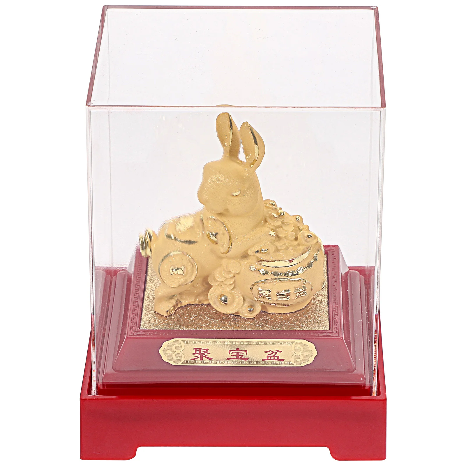 

2023 New Year Decoration Gold Rabbit Statue Desktop Party Decor Creative Bunny Ornament Zodiac For Home Office Bar Shop Window