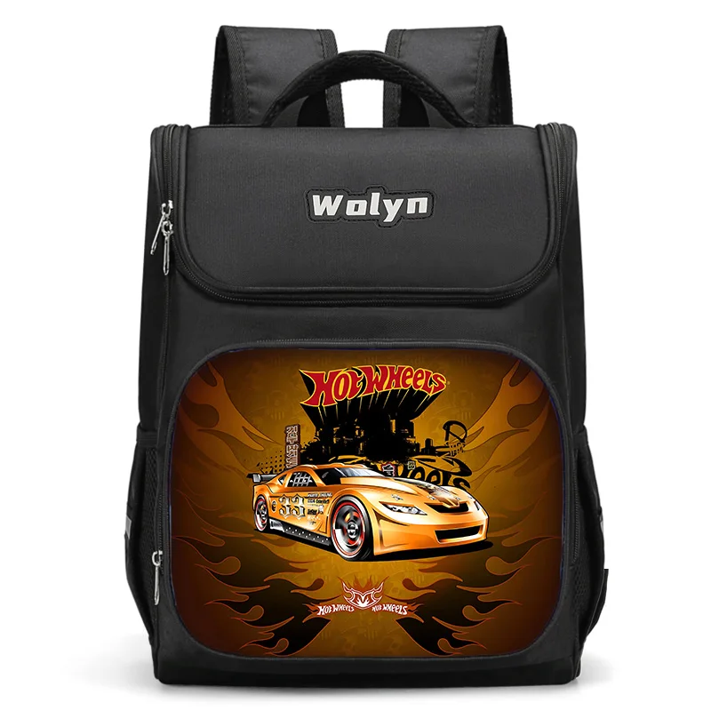 Hot Wheels Cars Large Child Backpack Boy Girls School Bag For Men Women Traveling Backpack Durable and Multi Compartmen