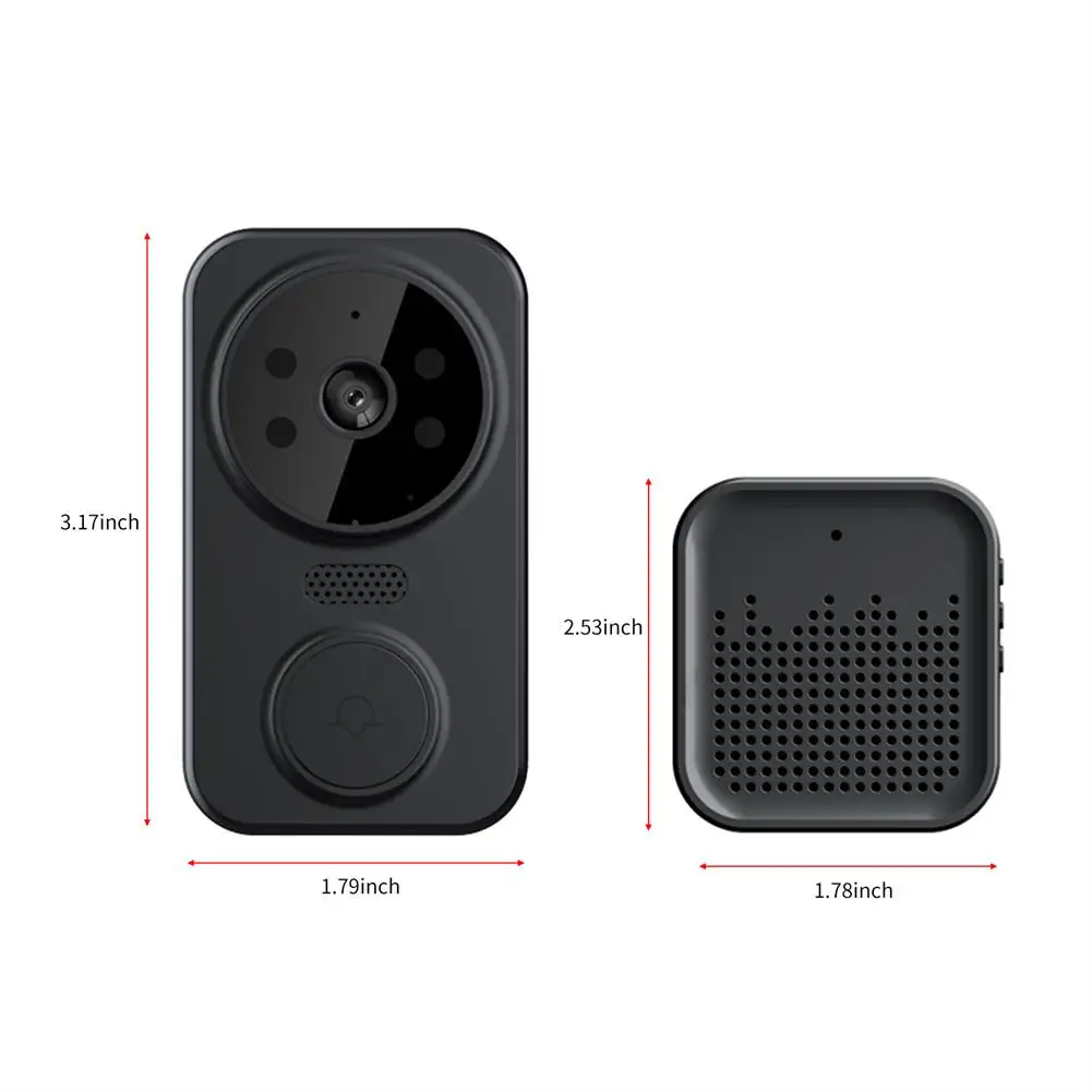 1pc M8 Smart Visual Doorbell Two-way Intercom Infrared Night Vision Remote Monitoring Security System Wifi Video Door Bell