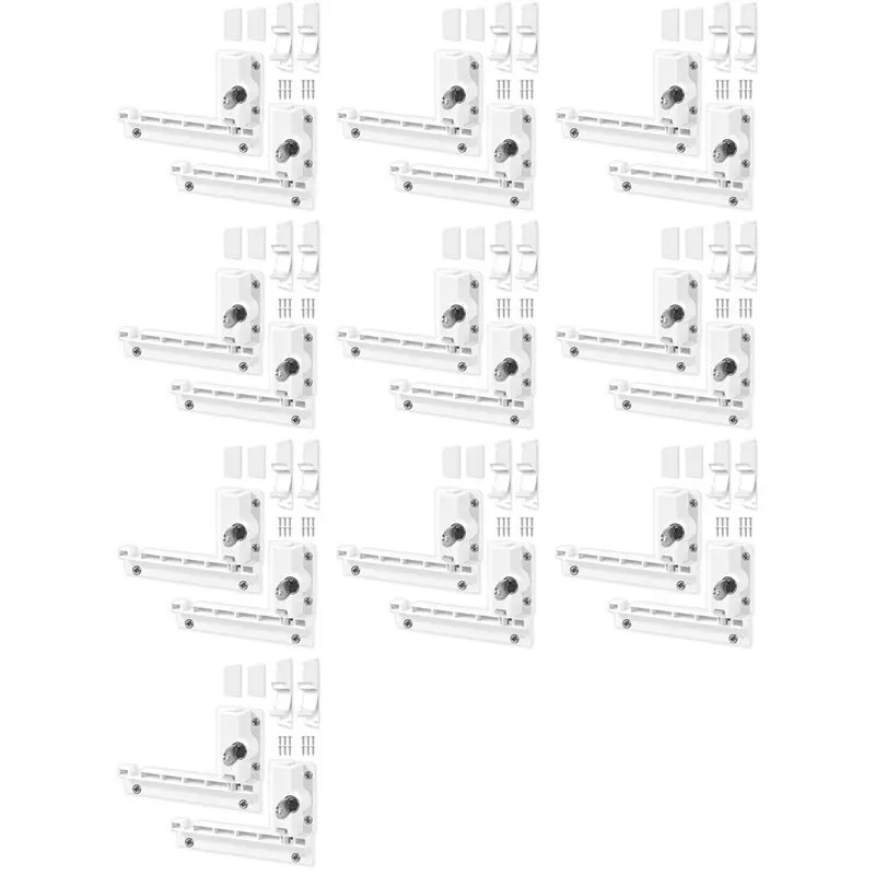 

MAKE-Patio Sliding Door Security Foot Kick Lock With Keyed, Fits On Top Rail-Childproof Patio Door Guardian-Or Bottom 20 Pack