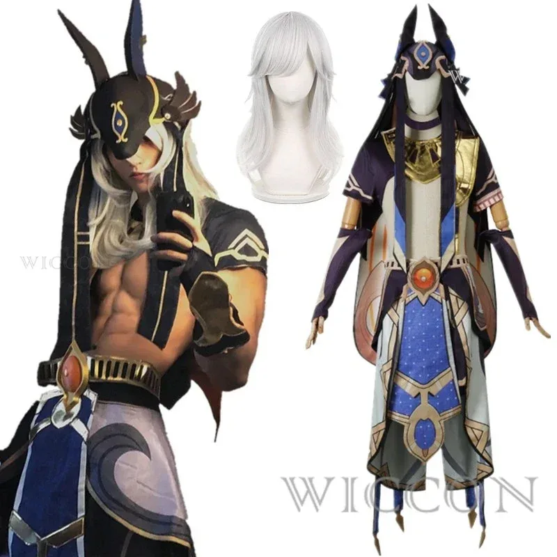 

Cyno Cosplay Anime Outfit Game Genshin Impact Cyno Cosplay Costume Men Women Wig Hat Shorts Gloves Halloween Carnival Costumes