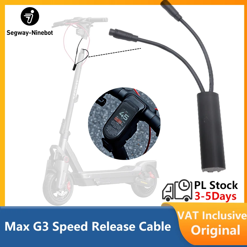 Câble de déverrouillage de vitesse pour trottinette électrique Ninebot By Segway Max G3 D / Max G3 E, vitesse maximale de 45 km/h, stock PL ﻿
