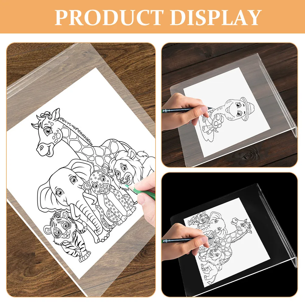 Transparent Acrylic Sloped Painting Board Desktop Easel for Watercolor Oil Sketching Artists Board for Home Studio Use