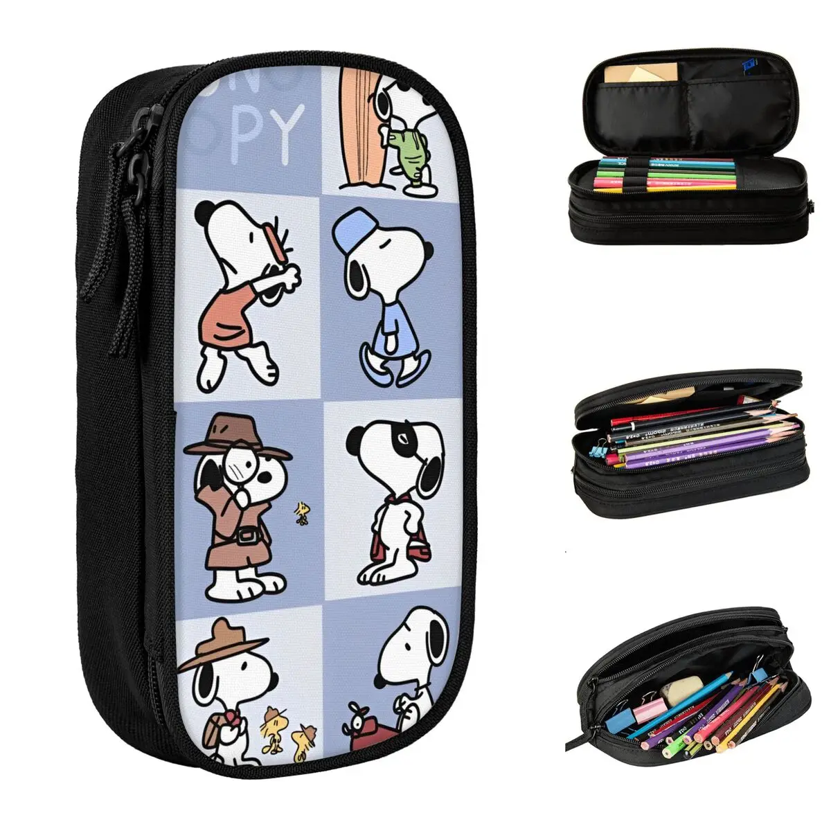 

Snoopy Cartoon Peanuts Comic Merch Pen Box Cosmetic Bag For Kid Girls Pencil Box Suprise Gift