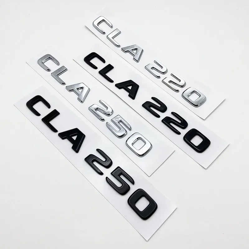 3D ABS Letter Emblem for Mercedes Benz Class C118 CLA180 CLA200 CLA220 CLA250 CLA260 4Matic Car Fender Rear Trunk Logo Sticker