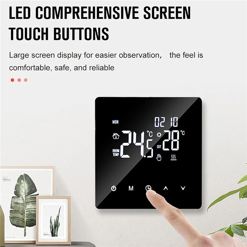 LICE-Tuya Wifi ترموستات لاسلكي شاشة تعمل باللمس متحكم في درجة الحرارة منظم الحرارة الرقمي القابل للبرمجة لتدفئة الأرضية