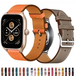 Leather Watch straps For Amazfit GTS 4/3/2/2e/GTS2 Mini/GTR 4/3 pro/GTR2/2e 20mm/22mm wristband Sport Bracelet stratos 2/3 band