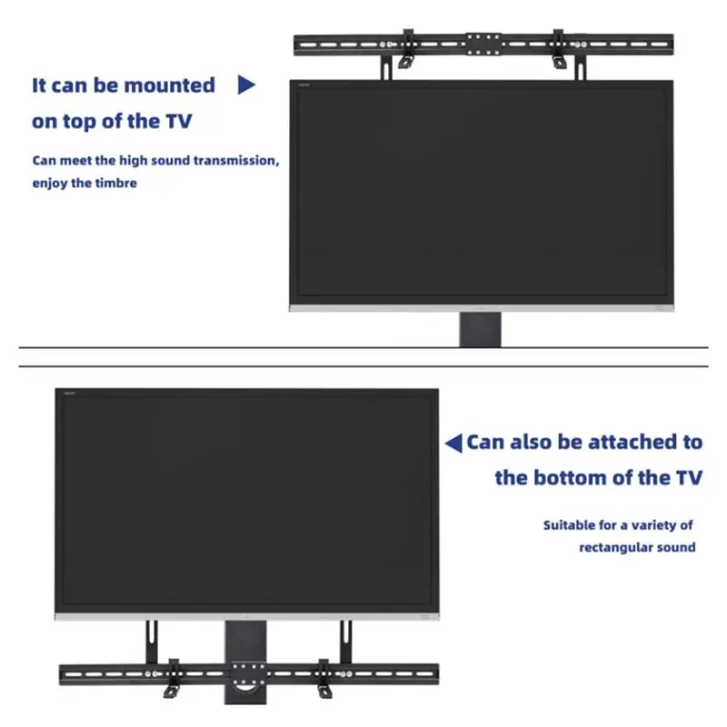 Universal Soundbar Brackets Under TV Fits Soundbars with or Without Holes Soundbar Mount for -A09I