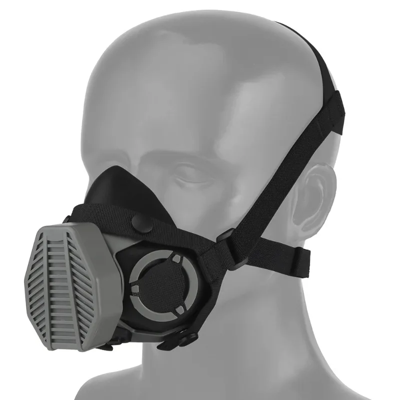 

Тактическая защитная полумаска-респиратор, дышащая маска для альпинизма