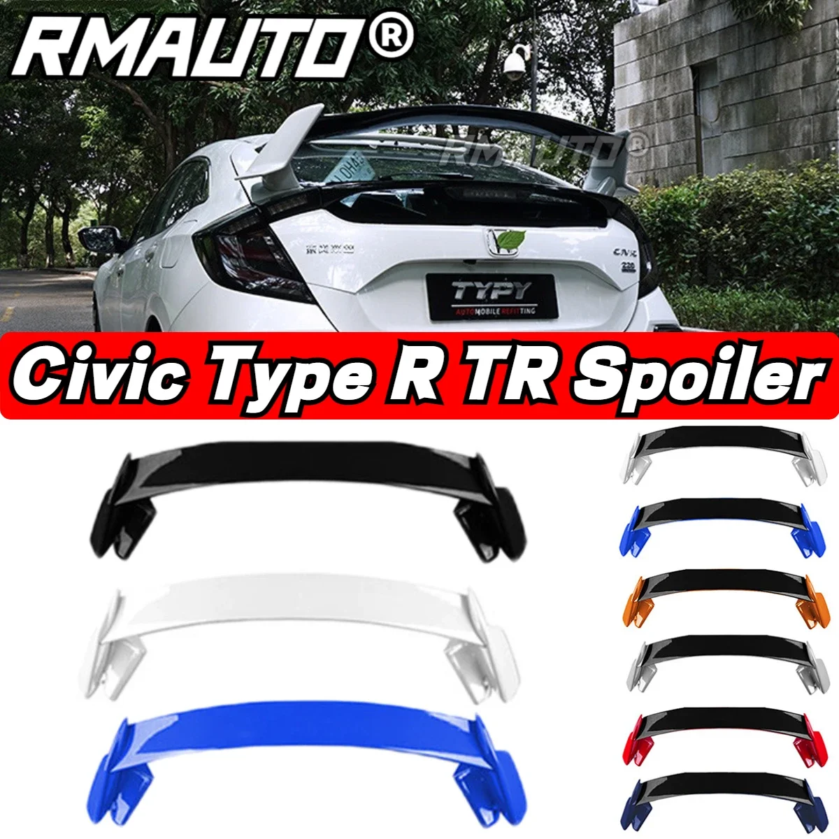 

Civic TR Style Spoiler Front Bumper Splitter Lip Rear Diffuser For Honda Civic Sedan Hatchback 2016-2021 Accessories Body Kit