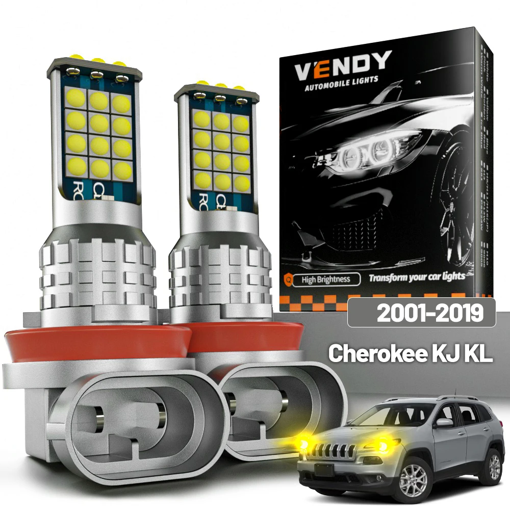 

2 шт. светодиодные противотуманные фары для Jeep Cherokee KJ KL 2001-2019, аксессуары Canbus