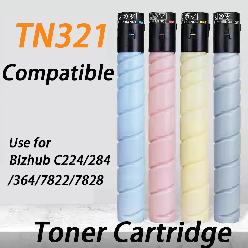 

4PC/Set TN321 TN Toner Cartridge For Konica Minolta Bizhub C224 284 364 7822 7828 Toner powder Copier Supplies