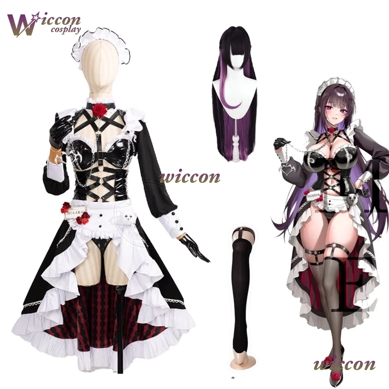 

Game GODDESS OF VICTORY: NIKKE Gallery Cafe Mihara Cosplay Costume Pu Leather Suit Mihara Wig Women Men Halloween Roleplay