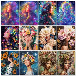 GATYZTORY Painting By Numbers Indian Girl Art Digital Painting Handmade Adult Children Gift Wall Decoration Diy Picture Number D