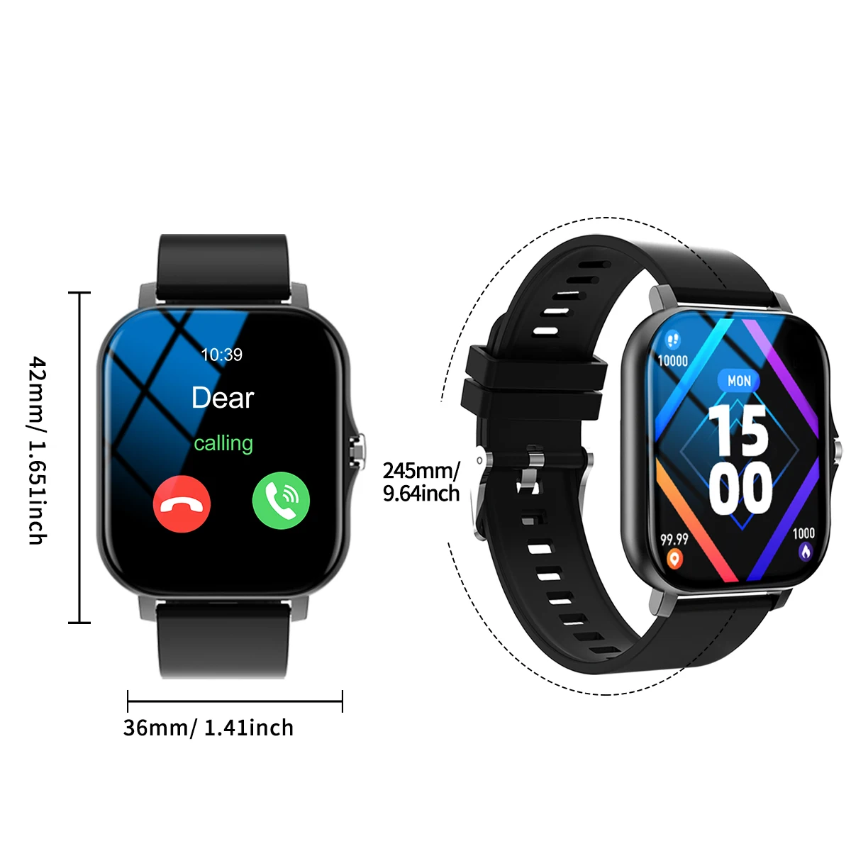 Hot Smart watch, multi-function sports smart watch, wireless call/wireless music, multiple APP message reminders