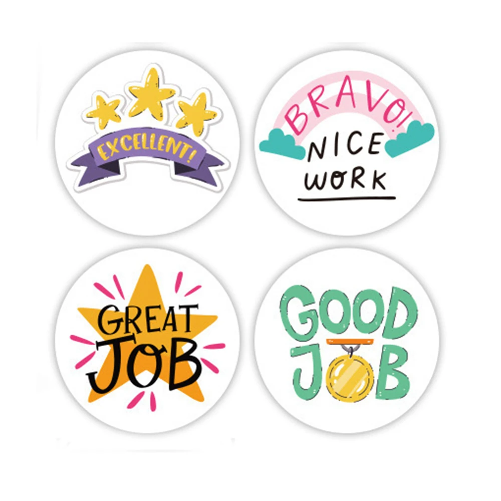 100pcs Cute Reward Stickers with Word Motivational Stickers for School Teacher Kids Student Stationery Stickers Kids 1inch