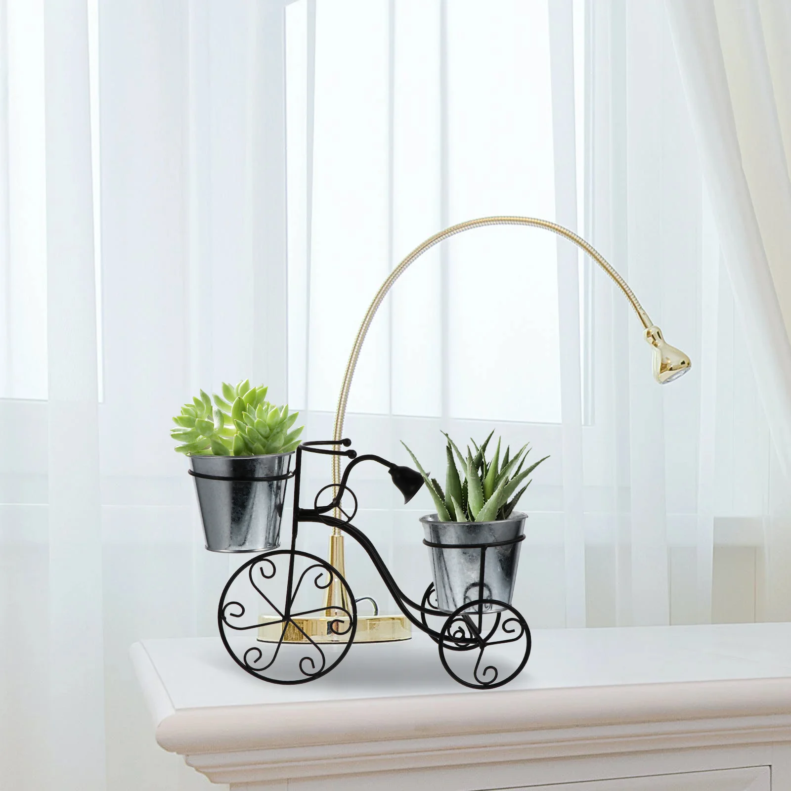 Bicycle Stand Bike Shape Planter Flowerpot Holder Rack Garden Decoration Bikes Mini