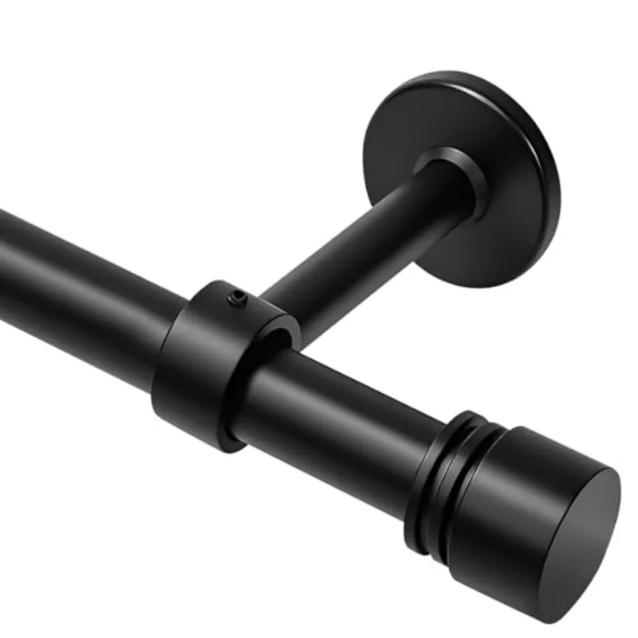 

120 to 170 ch Long Curta Rods 10ft-14ft,1" Diameter Thick Adjustable Black Decorative Curta Rod for Wdows - Heavy Duty Improved