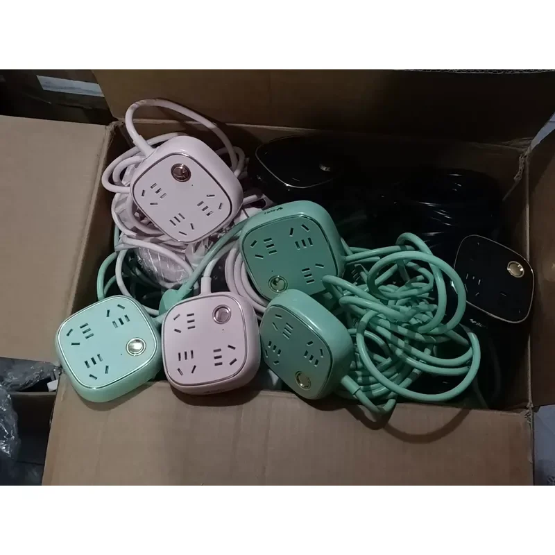 for Bull R6030 Unpackaged Green Retro Socket Power Strip Extension Cord Cable 1m 1.5m 3m Total Length