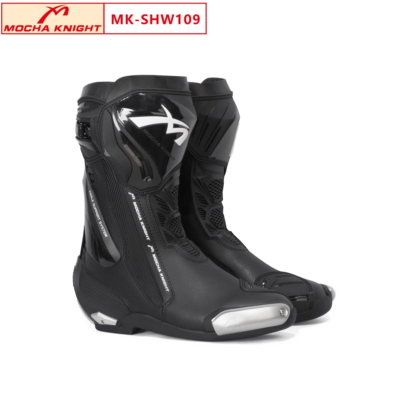 BENKIA Mocha Motorcycle Track Riding Boots CE Professional Racing Botas Waterproof Boots High Quality SH109 motocross boots