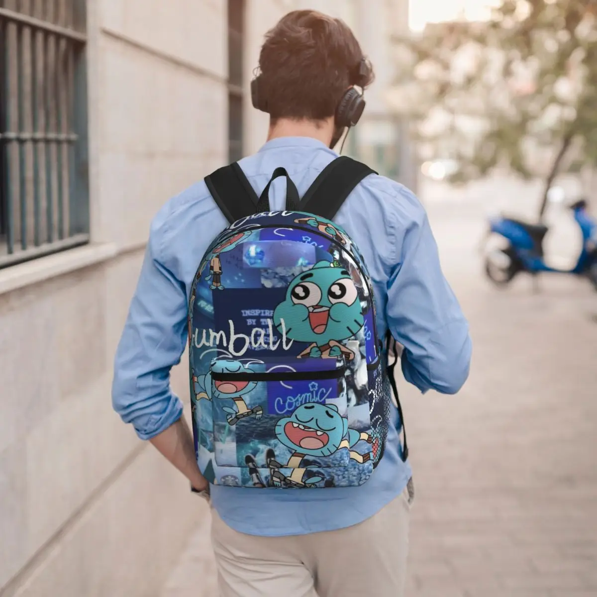 

Gumball Watterson The Amazing World Of Gumball Anime Backpack BookBag Kids School Bag Computer Shoulder Bags for Men Women