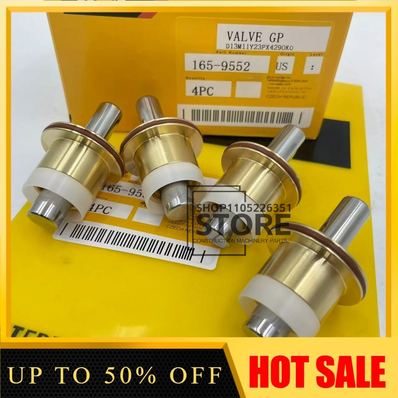 

165-9552 1659552 4 шт./лот для CATE320C EC210B: картридж ножного клапана, элемент ножного клапана, ножные клапаны, толкатель клапана