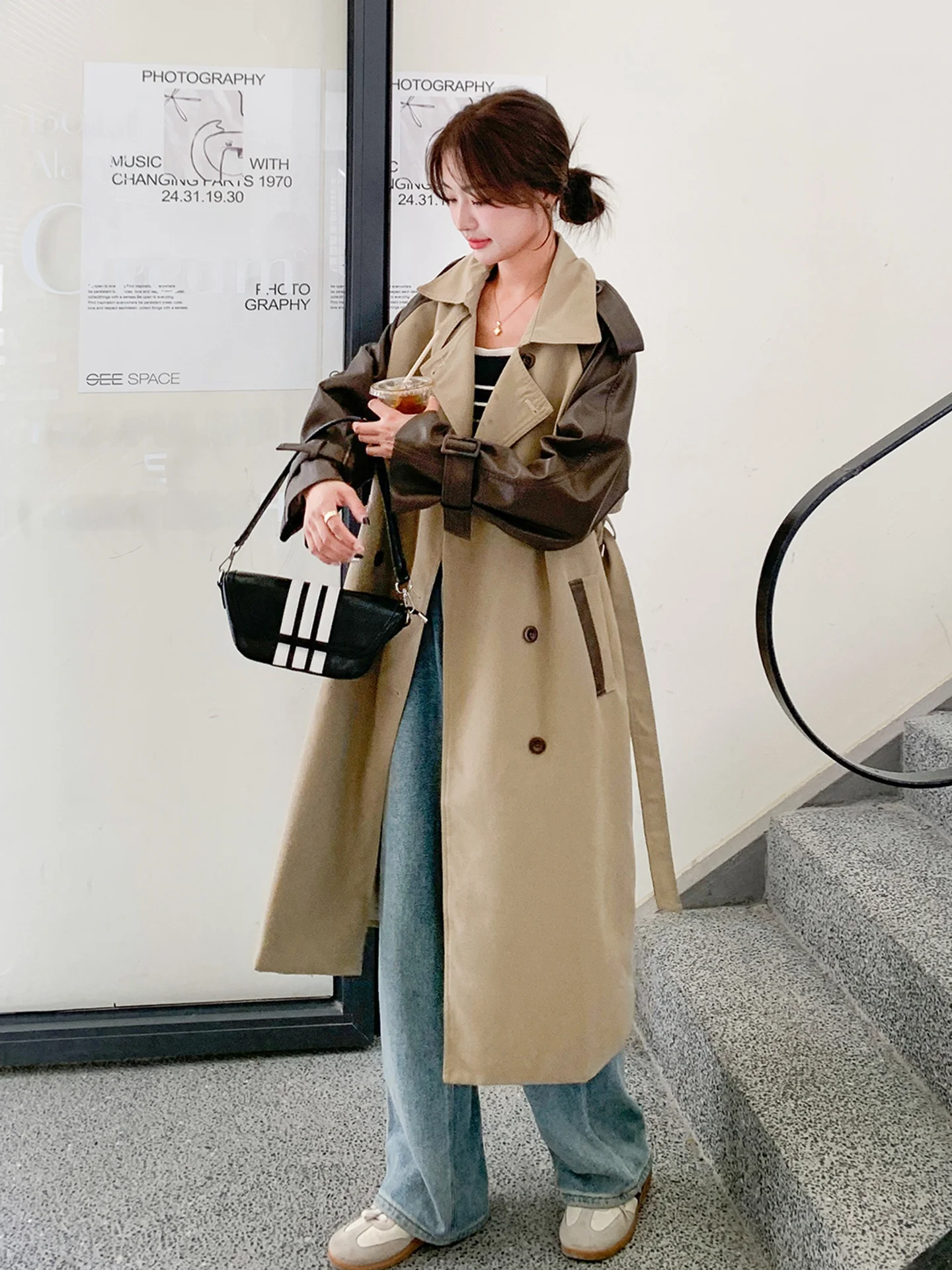 kaki-retro-patchwork-femmes-mi-long-manteau-automne-nouveau-design-ample-sens-manteau-trajet-simple-sle-long-sve-double-bouton