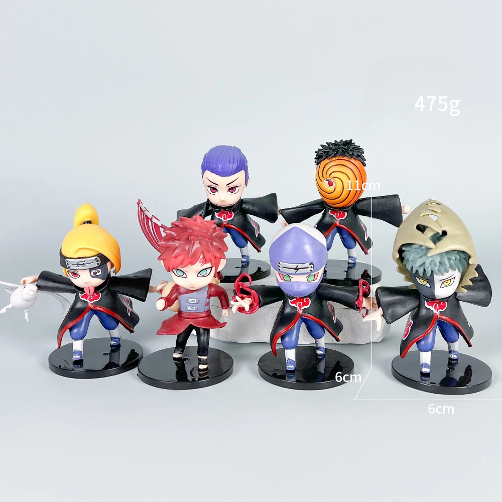 Наруто Саске Какаши Гаара Феррет Аниме Слепая коробка Персонаж ПВХ Фигурка Коллекция Модель Настольный Орнамент Рождественский подарок