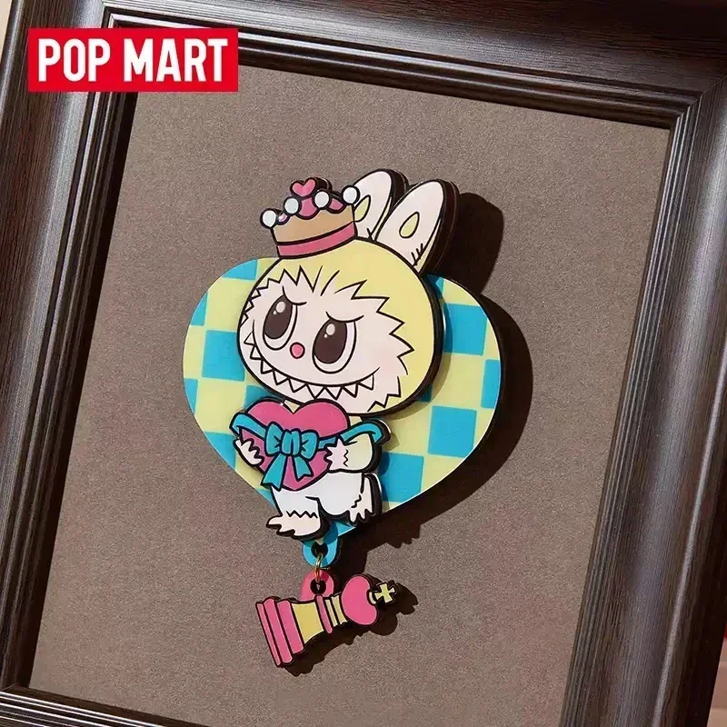 POP MART THE MONSTERS LET'S CHECKMATE Series Postage Stamp Refrigerator Sticker Blind Box Guess Bag Toys Figure Ornaments Gift