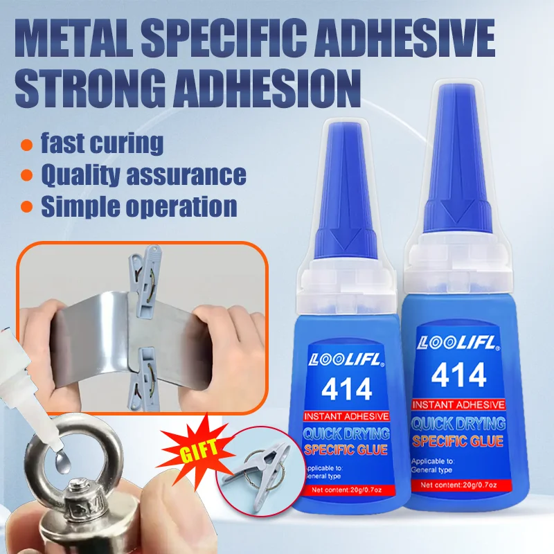 Strong Adhesive, Multi-Purpose Adhesive, Fast Drying Transparent CA Adhesive, Suitable for DIY of Metal, Plastic, and Ceramic