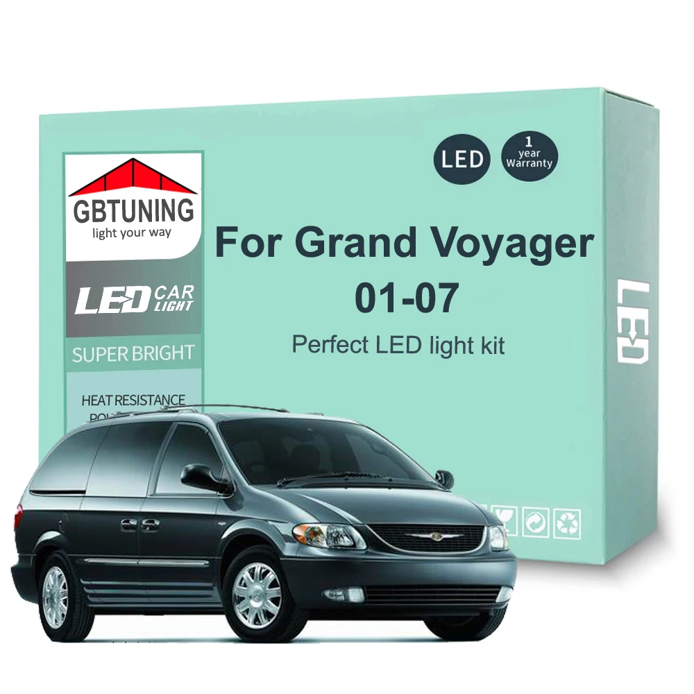 17Pcs Cars Accessories For Chrysler Grand Voyager 2001 2002 2003 2004 2005 2006 2007 Canbus LED Interior Light With Bulb Tools