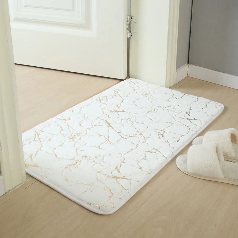 3PCS Non-slip Soft Bathroom Mat Toilet Cover Carpet Three-piece Polyester Soft Breathable Washable Reusable Bathroom Carpet Set