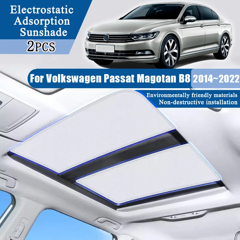 

Car Roof Sunshade For Volkswagen Passat Magotan B8 2014~2022 Electrostatic Adsorption Accessories Sun Protection Skylight Covers