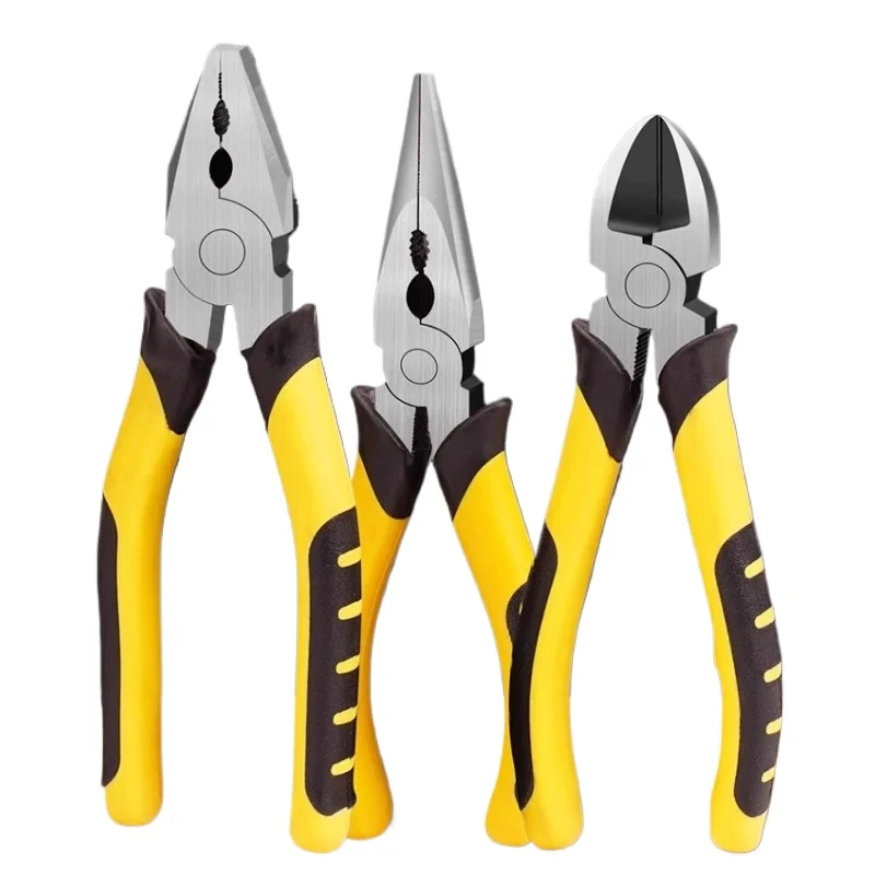

Wire Cutters Multi-functional Pliers High Carbon Steel Needle-nosed Pliers, 6-inch and 8-inch Inclined Nozzles Hand Tool