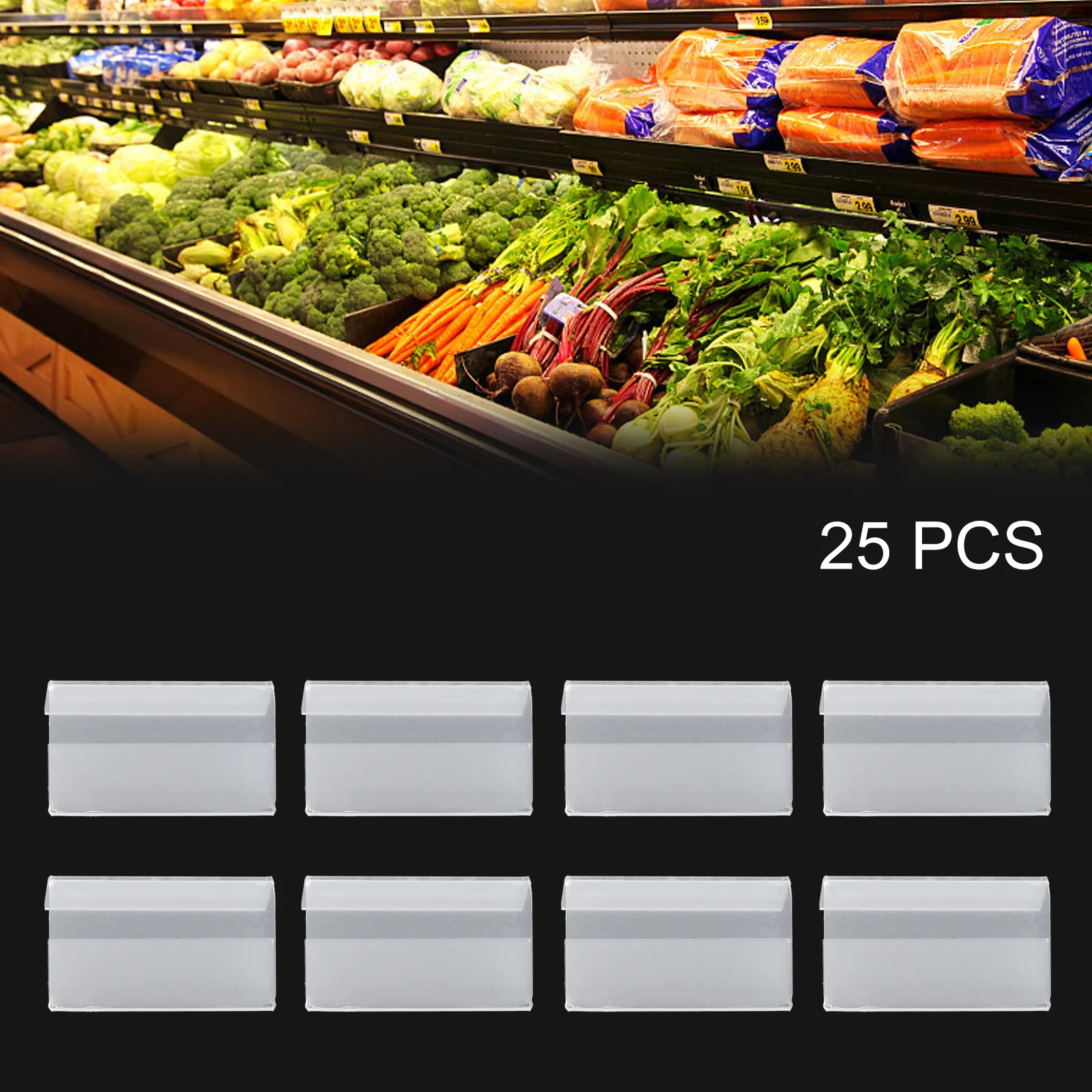 Convenient Price Tag Stand 25pcs for acrylic Display Label for mini Plastic Racks Sign Transparent Accessories Card