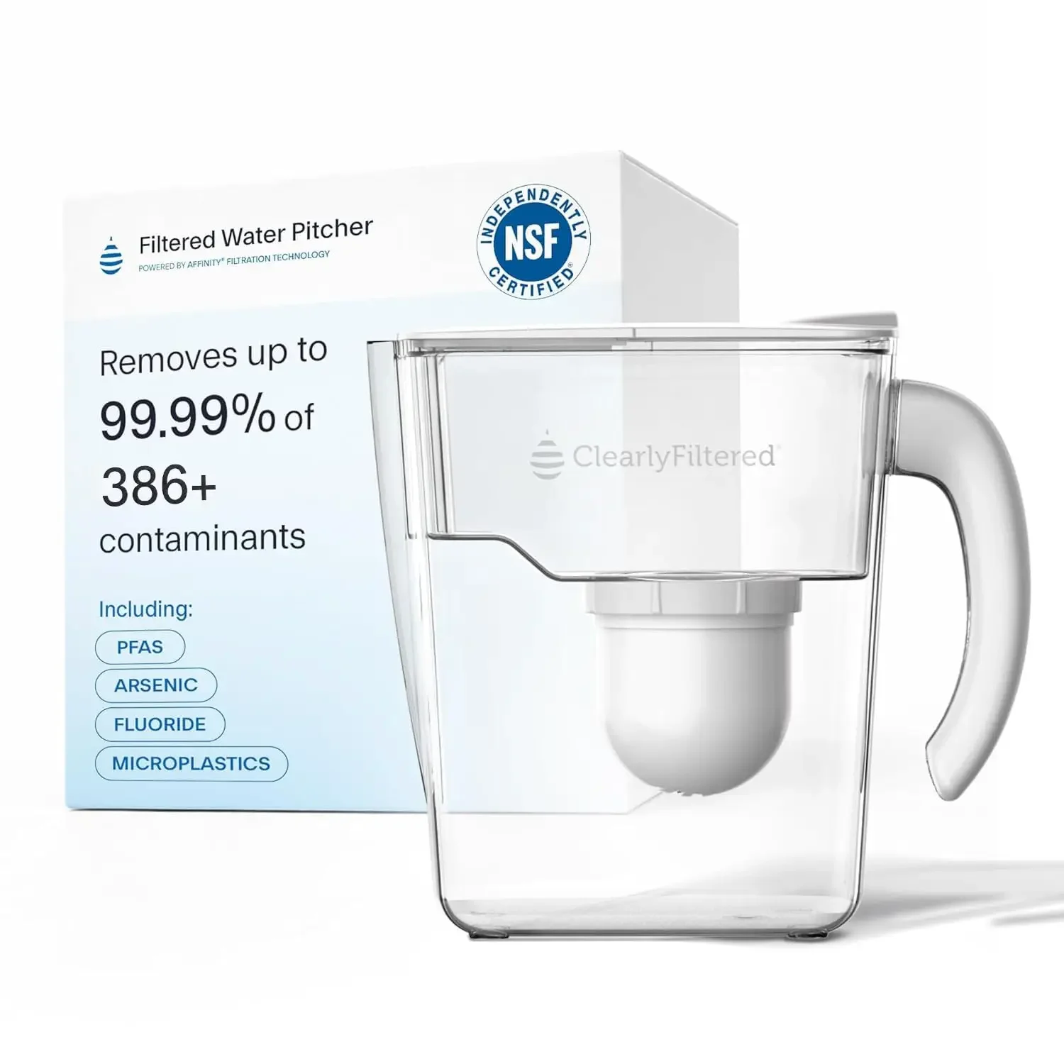 US Shipping Brand new  Water Filter Pitcher, 10 Cup BPA Free Water Filtration | Targets up to 365+ Contaminants, Reduces Fluorid