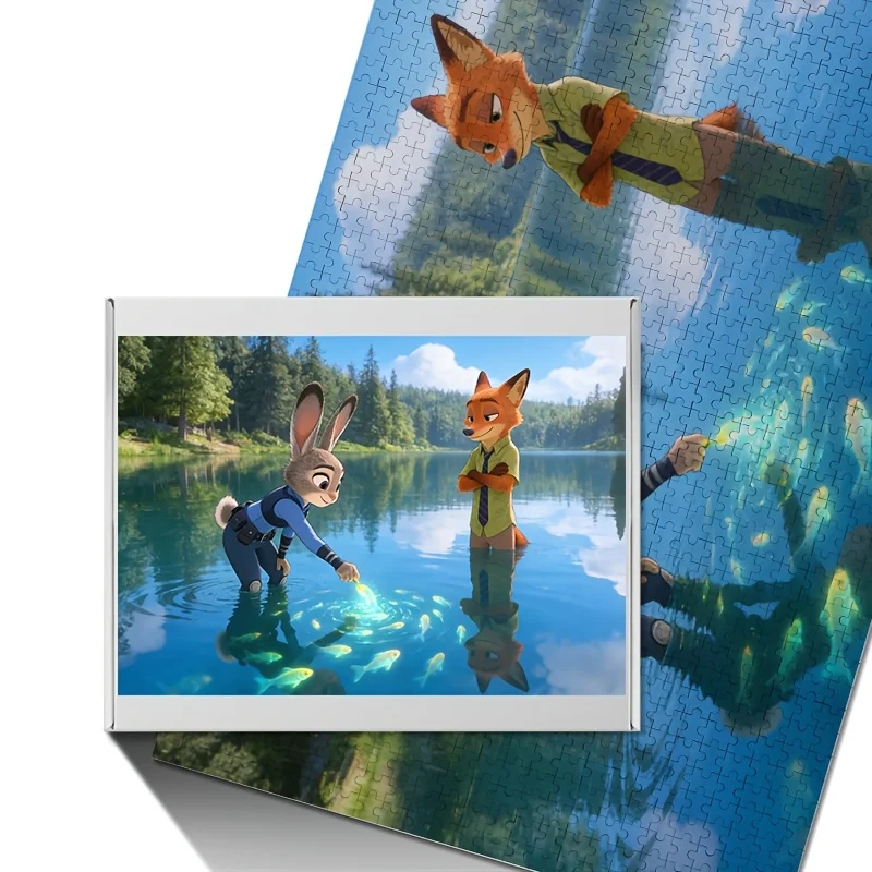 1000개 디즈니 주토피아 주디 홉스와 닉 와일드 포스터 퍼즐 |   높은 난이도, 홈 데코, 두뇌 자극 선물