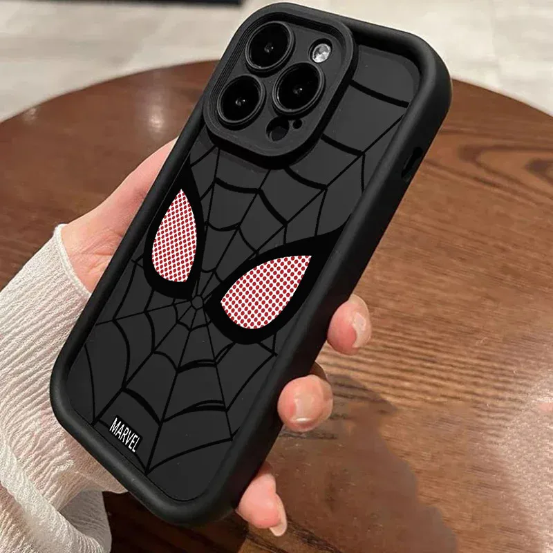 Spiderman Marvel Phone Case For iPhone 17E 11 12 13 14 15 16 17 Pro Max Fundas 17 Air 15 Plus 16e 13 Mini Silicone Back Cover
