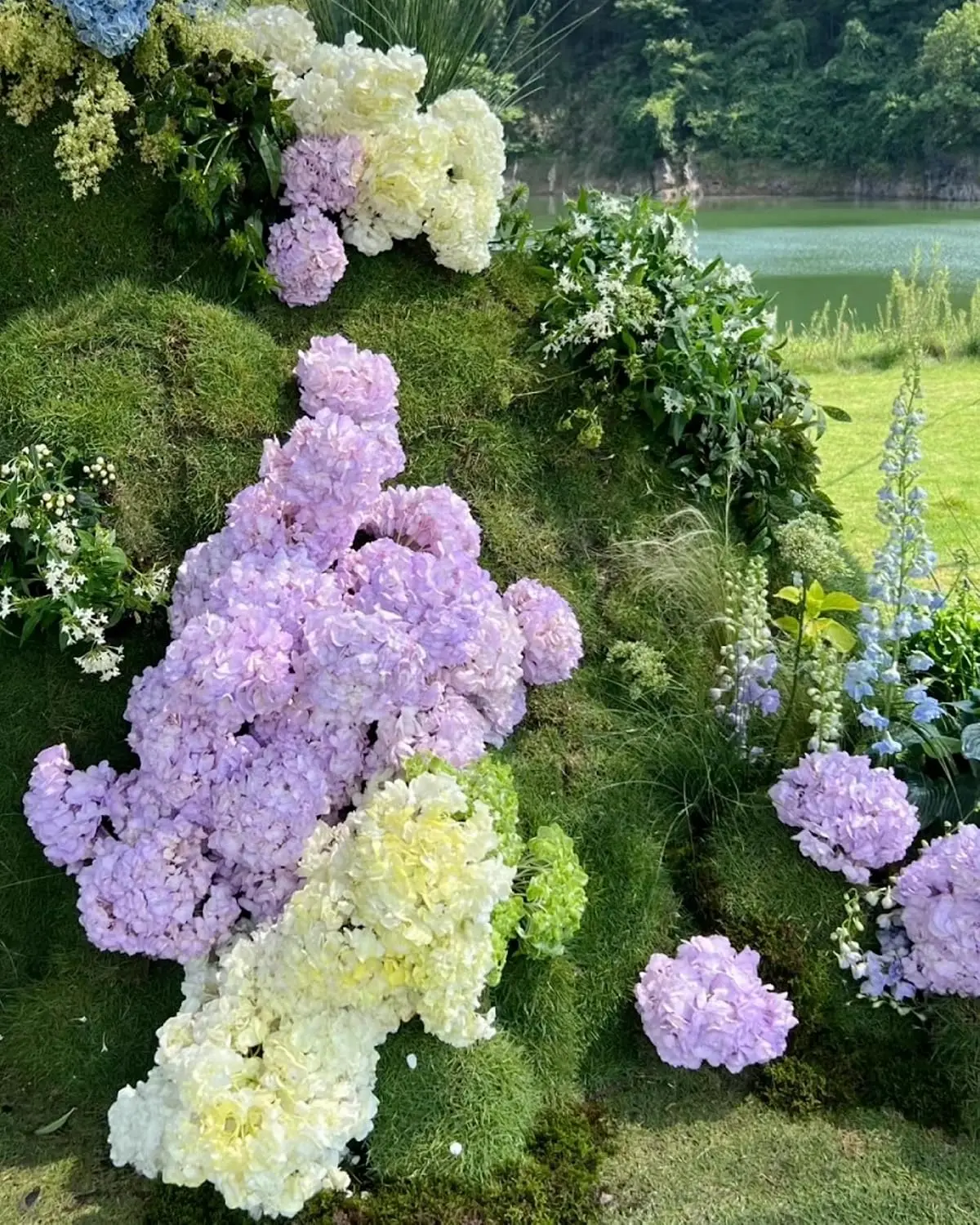 6 Stück 8,7 Zoll Seiden-Hortensien-Blütenköpfe mit Stielen, künstliche Hortensien-Blumen für DIY-Hochzeits-Mittelstück, Heimdekoration – Detail 23