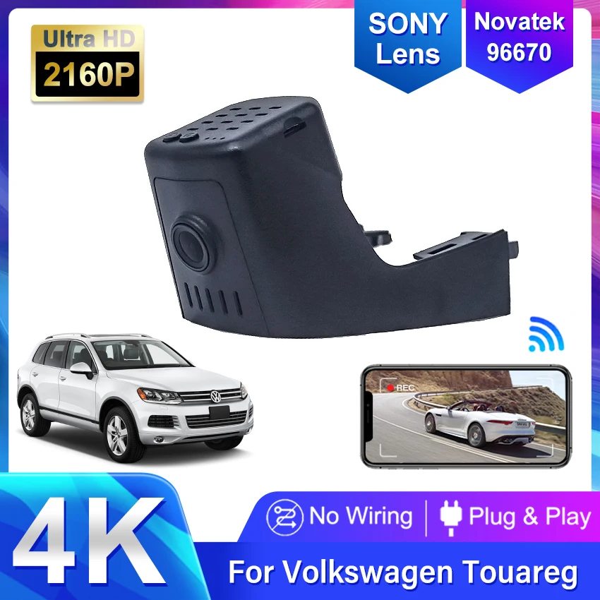 Car Camera for VW Volkswagen Touareg 3 CR7 CR 7 2022 2021 2020 2019,4K 2160P Dashcam Dash Camera Car Dvr Dash Cam for Touareg