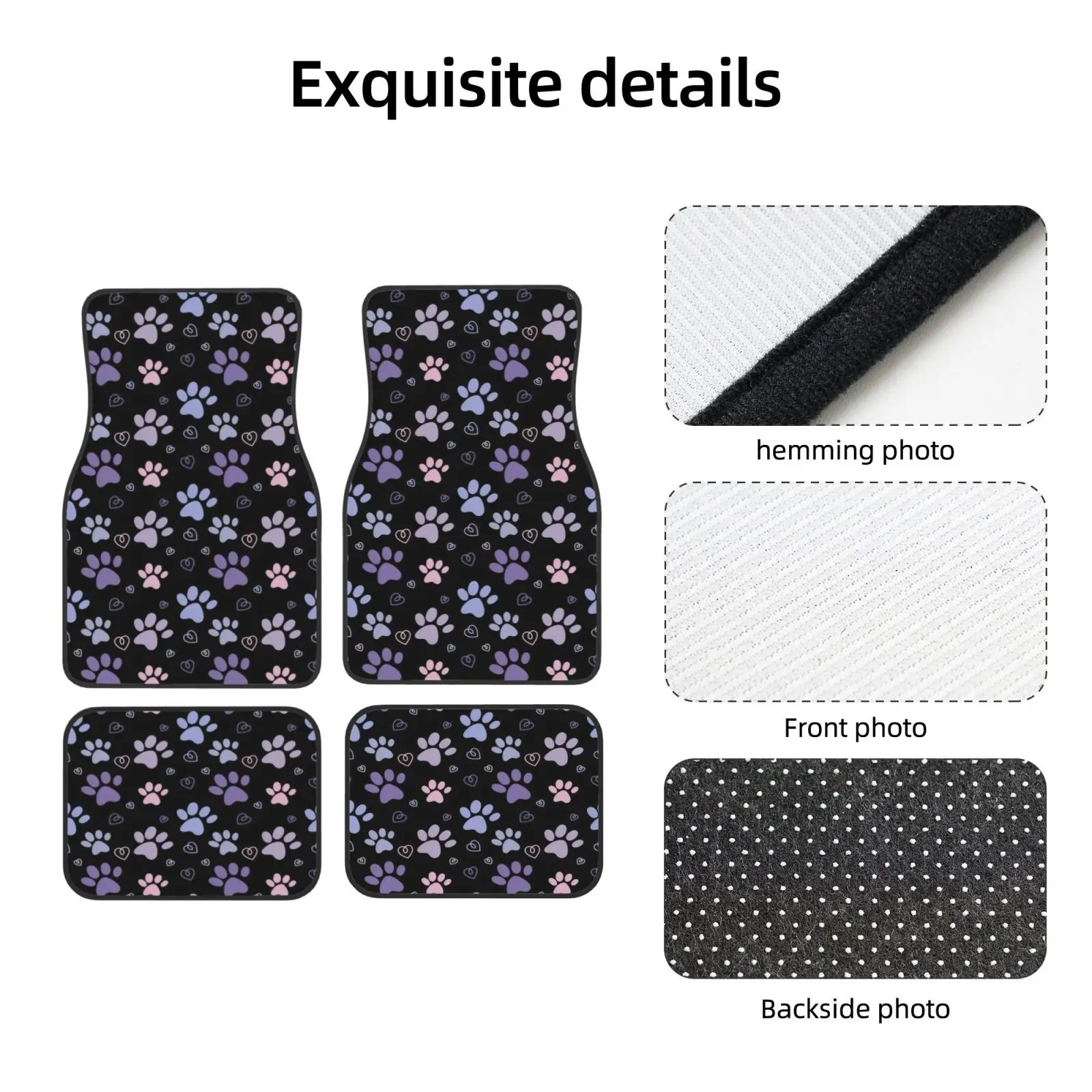 1pc Animal Skeleton Crown Checkered Cartoon Striped Universal Car Floor Mat Suitable For Your Car Interior Decoration - Non-slip