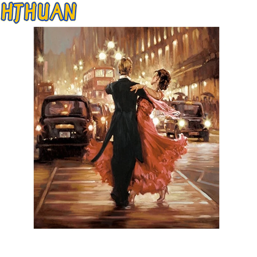 

5D DIY Алмазная картина для пар танцоров, полностью круглые и квадратные стразы, Алмазная вышивка, танцовщица, стразы, вышивка, новинка